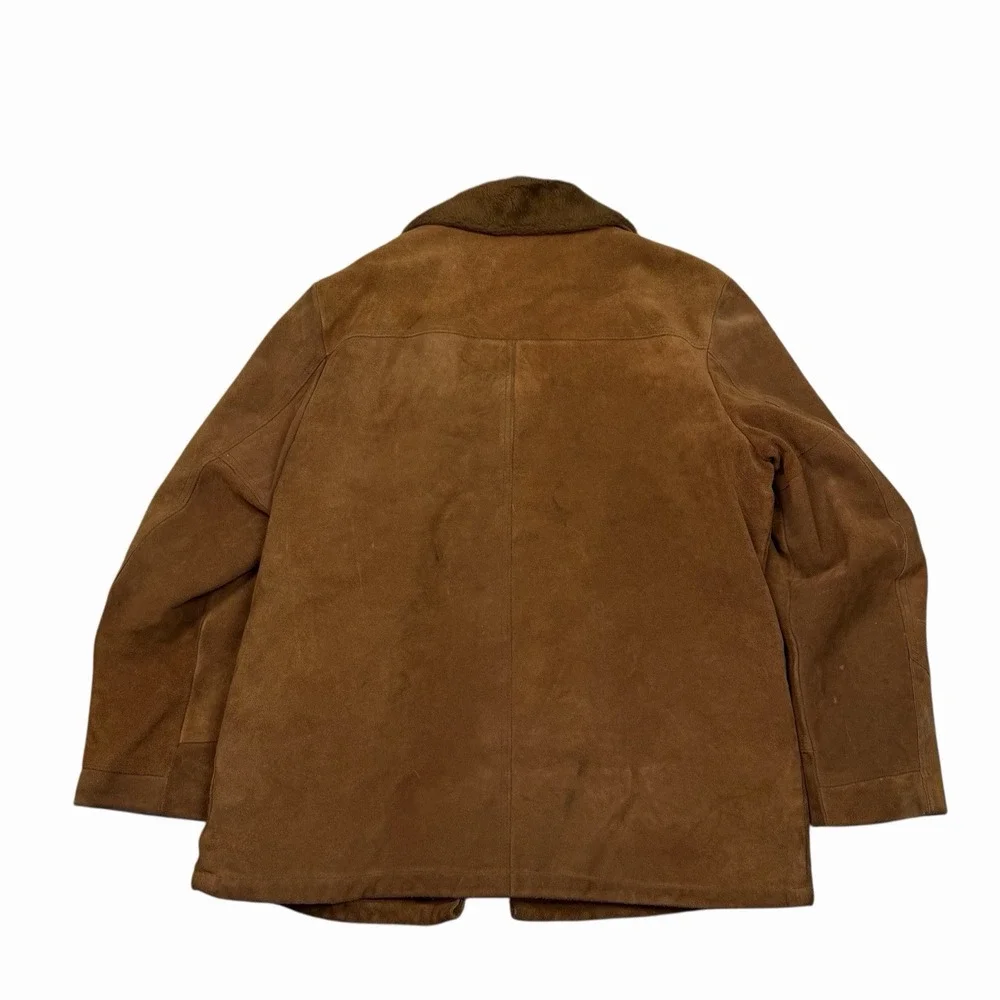 Vintage Silton California‎ Coat Suede Leather Jacket Fur Lined Men's Size 46